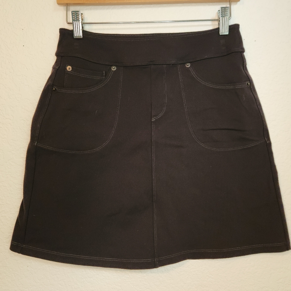 L.L. Bean A-Line Mini Skort Black, Size XS